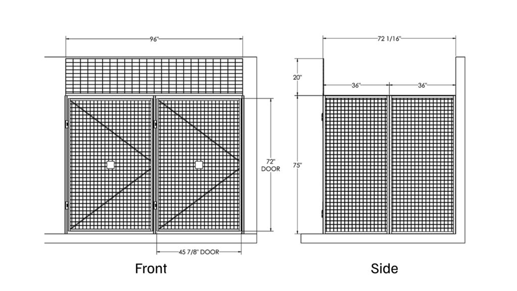 Standard 48" x 75" storage locker