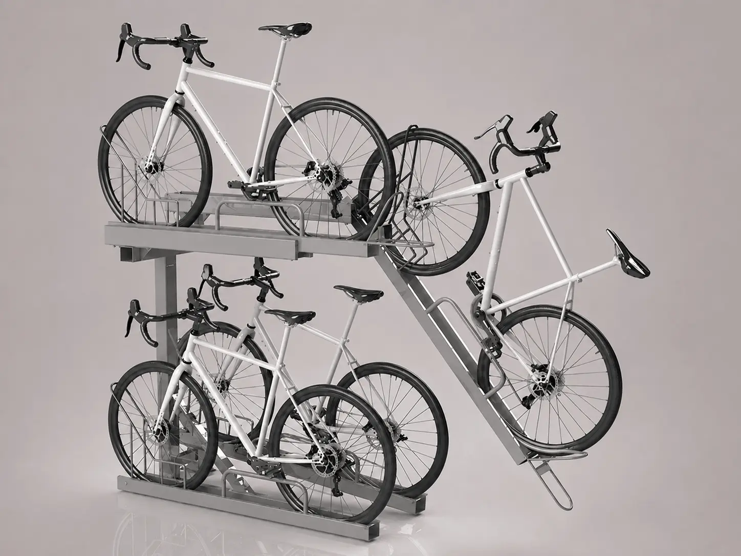 Two-tier bike rack