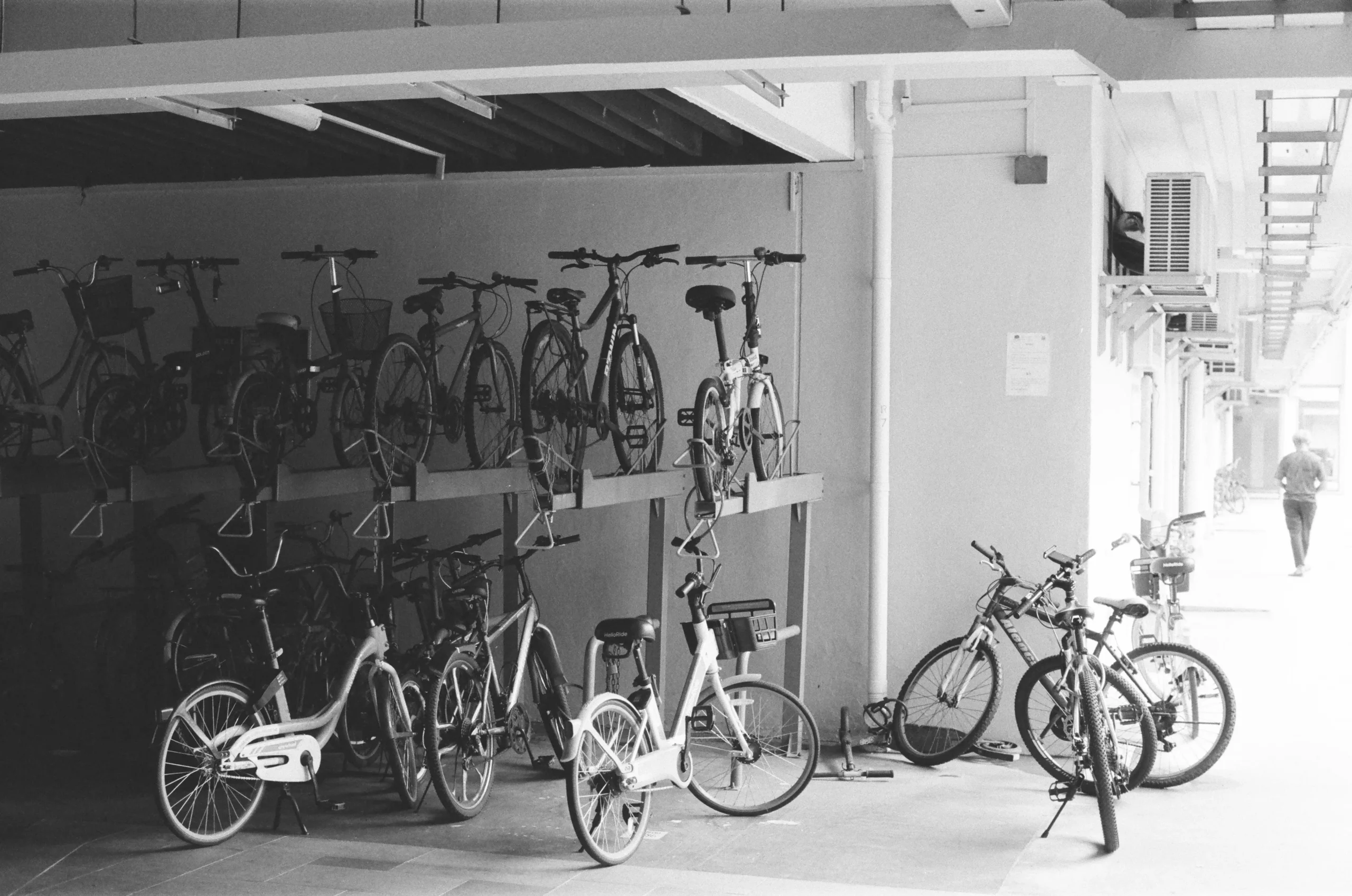 Indoor class A bike storage stack racks
